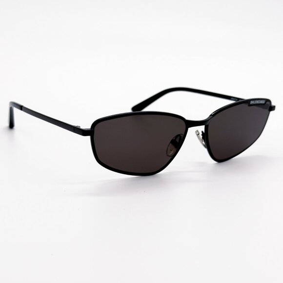 NEW BALENCIAGA BB0277S 001 SUNGLASSES UNISEX BLACK GREY OVAL EYEWEAR BALENCIAGA - Picture 8 of 14